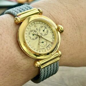 Rare Philippe Charriol Moonphase Chronograph Christopher Columbus 1992 Watch